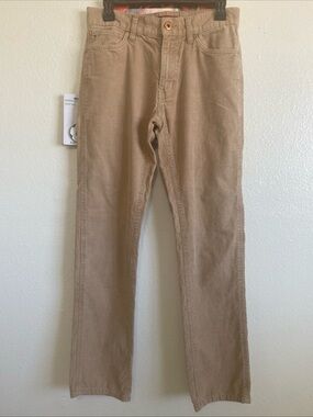 Tommy Hilfiger Men’s Corduroy Pants Tan Khaki 5 Pocket Straight Leg Casual 28x32